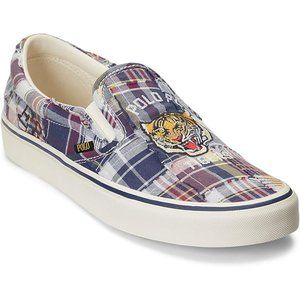 NEW Polo Ralph Lauren Keaton Slip-On Sneakers!  10 10.5 11 12  Patchwork  Tiger